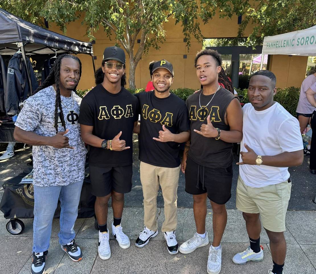 Alphas visit Chapman University